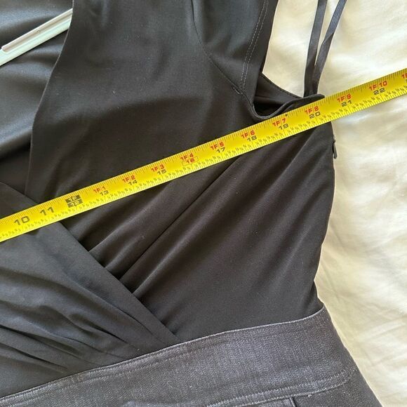 Evan Picone Knee Length Black & Gray Dress size  14 - Picture 4 of 7